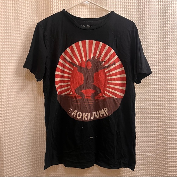 Steve Aoki Aoki Jump Black Dim Mak T-Shirt 2012 Rare | Size Medium - Picture 1 of 4
